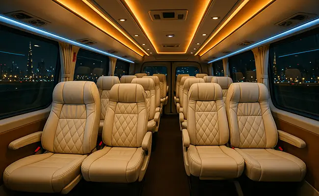 interior of bus