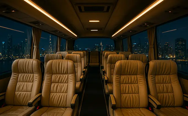 interior of night bus
